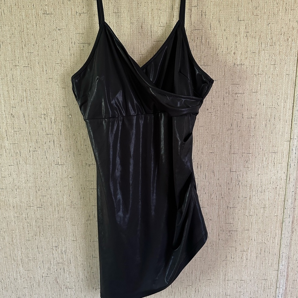 SHEIN Curve Black Satin Dress